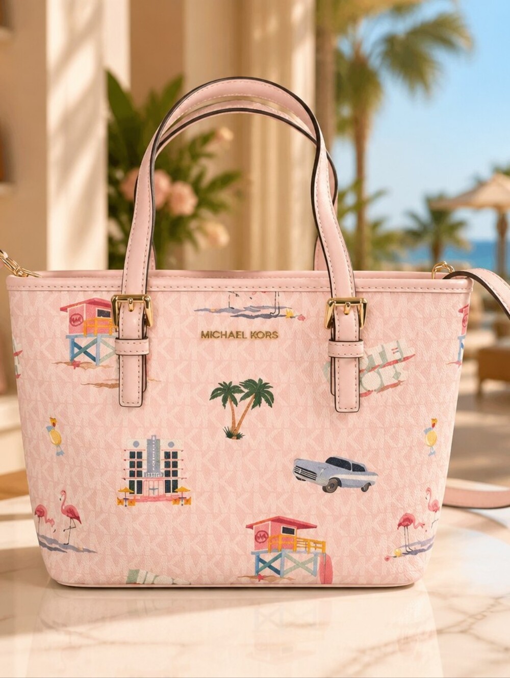 New Michael Kors Travel Jet Set Small Tote Bag